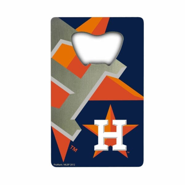 Houston Astros Credit Card Style Bottle Opener 2 x 3.25 1